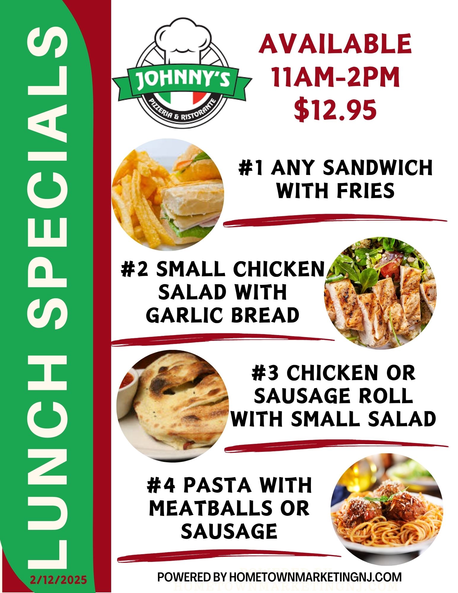 Johnnys Lunch Specials 2122025